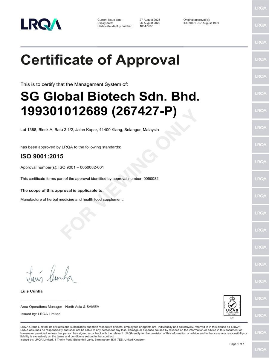 ISO 9001:2015 certificate